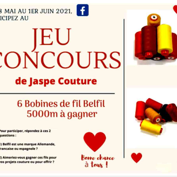 Jeu concours avec Jaspe Couture du 18 mai au 1er juin, Fil surjeteuse Belfil 2021