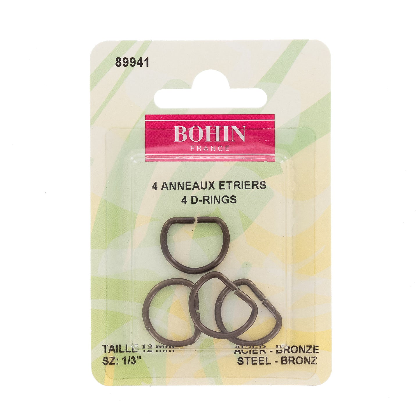 Anneau demi rond Bohin 12mm 89941