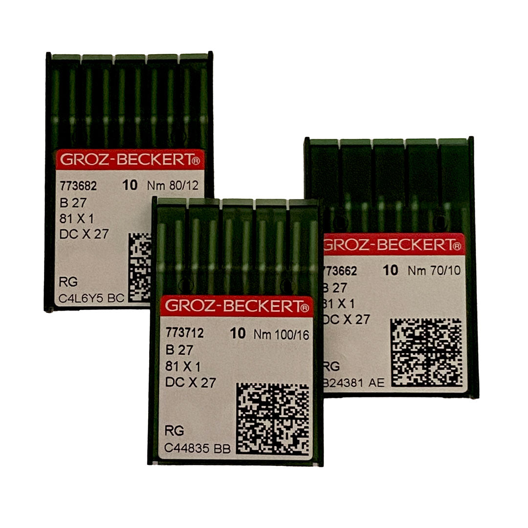 Aiguilles pour surjeteuse industrielle Groz-Beckert B27, 81x1 SES, DCx27J, NM 100