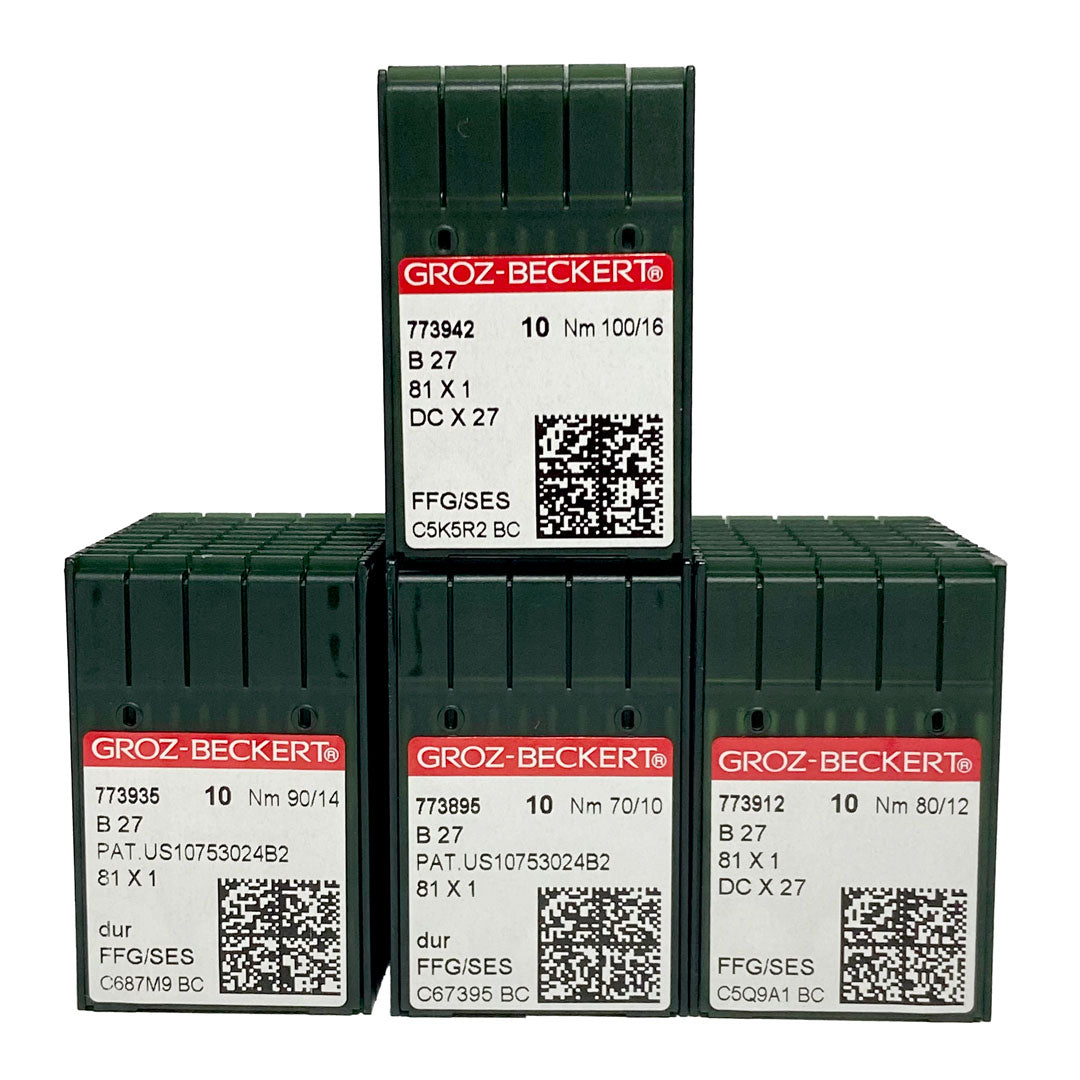 Aiguilles pour surjeteuse industrielle Groz-Beckert B27, 81x1 SES, DCx27J, NM 70