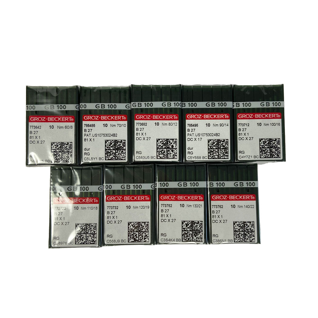 Aiguilles pour surjeteuse industrielle Groz-Beckert B27, 81x1, DCx27
