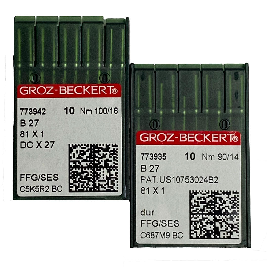 Aiguilles pour surjeteuse industrielle Groz-Beckert B27, 81x1 SES, DCx27J, NM 80