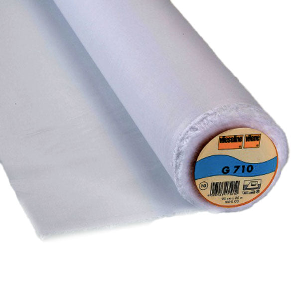 Entoilage coton tissé thermocollant pour robe de mariée G710 blanc