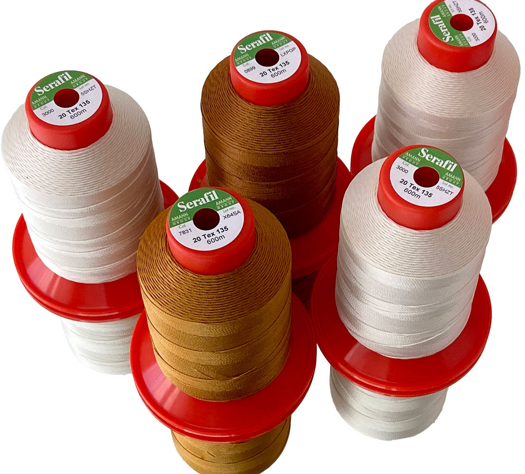 Fil à coudre pour chaussures et cuir, Serafil 20 Amann 600m