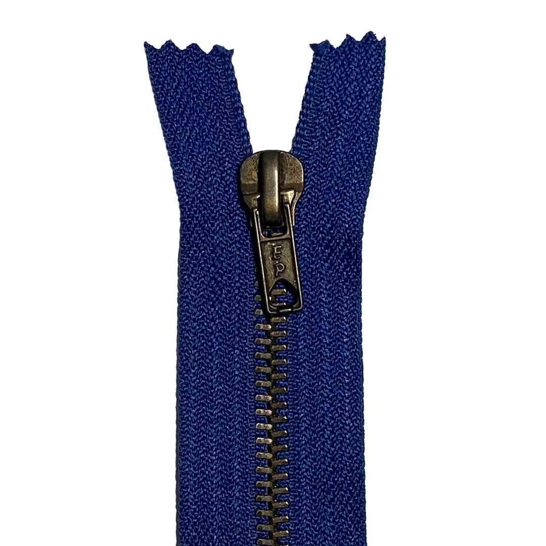 Fermeture Eclair métal Jeans bleu bugatti, 6mm, Z14/550