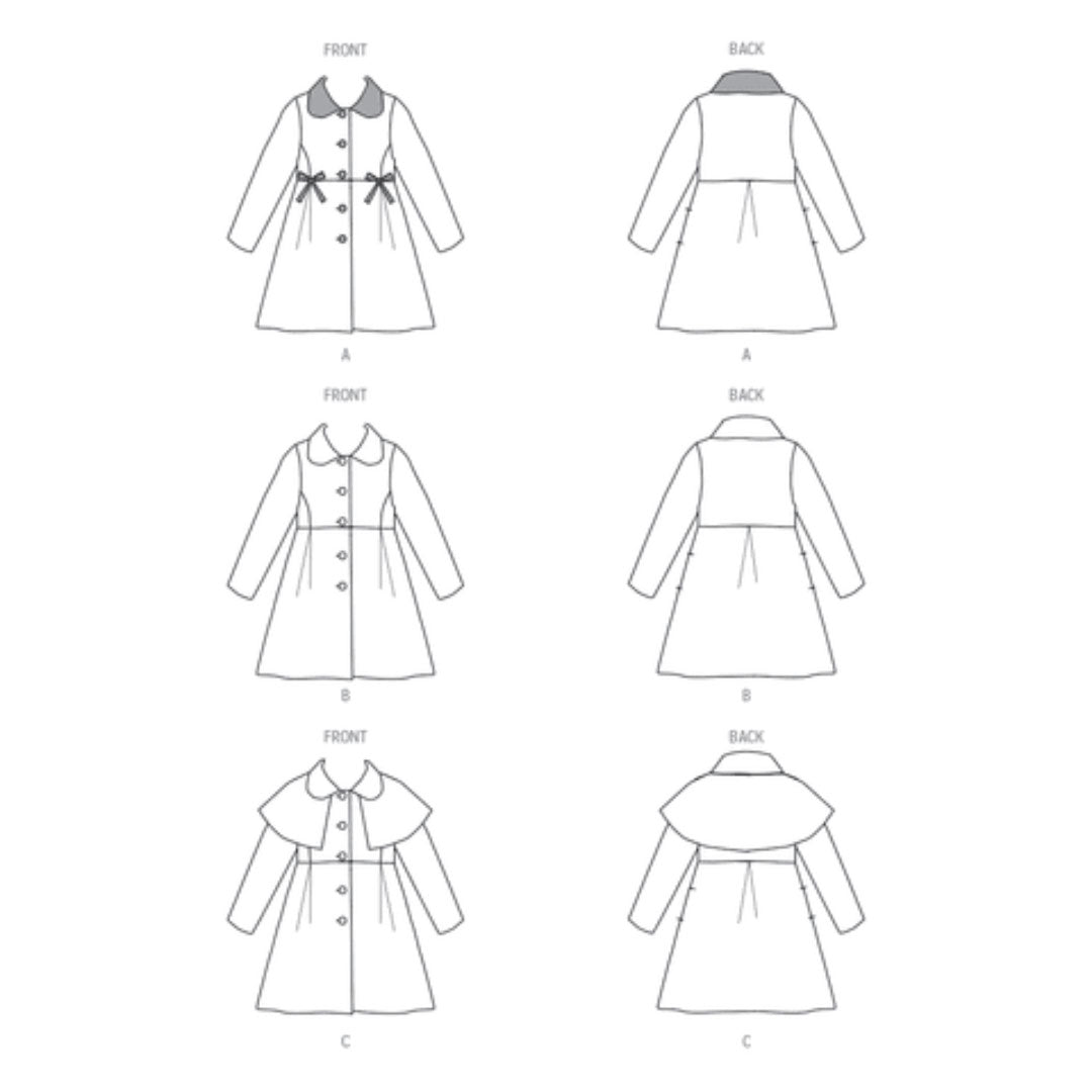Patron manteau pour enfant, Butterick 6921