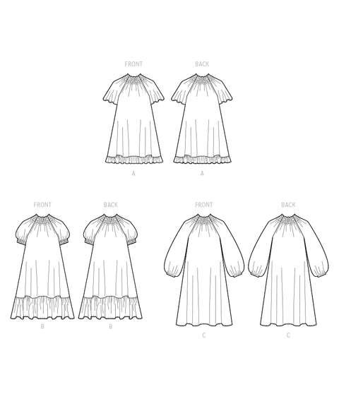 Patron de robes pour enfants/adolescentes, McCall's 8283