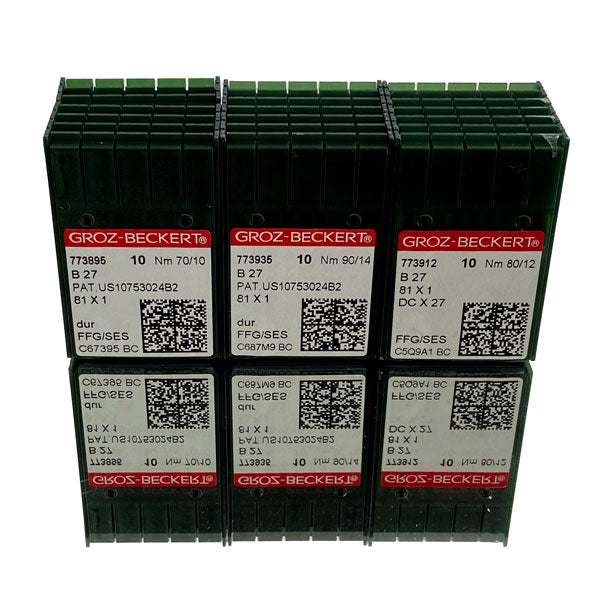 Aiguilles pour surjeteuse industrielle Groz-Beckert B27, 81x1 SES, DCx27J, 