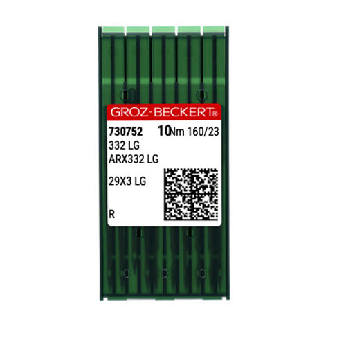 Aiguilles machine à coudre industrielle Groz Beckert 332LG, 29x3 ARx332LG NM160