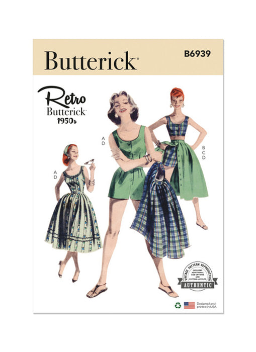 Patrons de couture robe vintage Butterick 6939