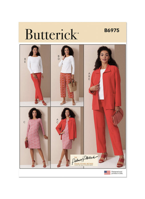 Patron de veste, robe, haut, pantalon Butterick 6975