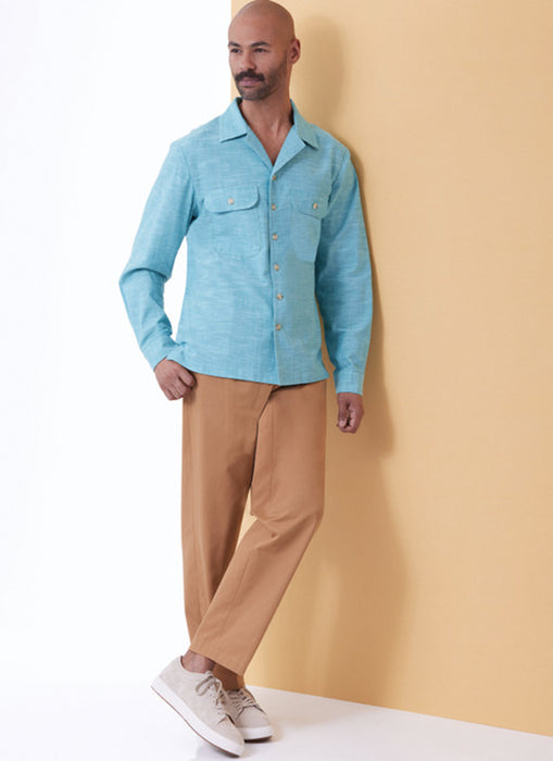 Patron chemise, short, pantalon unisexe, Butterick 6984