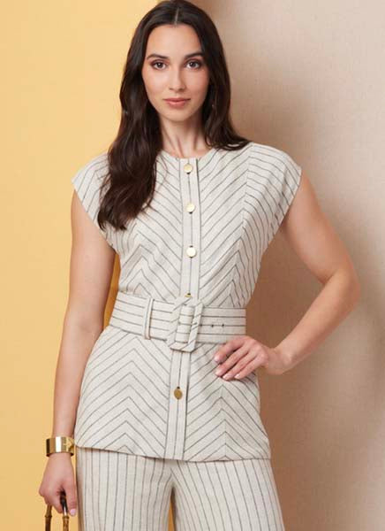 Patron haut ajusté et pantalon, Butterick 7028