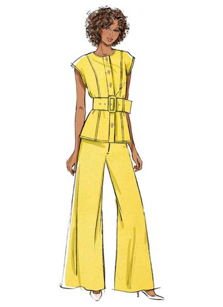 Patron haut ajusté et pantalon, Butterick 7028