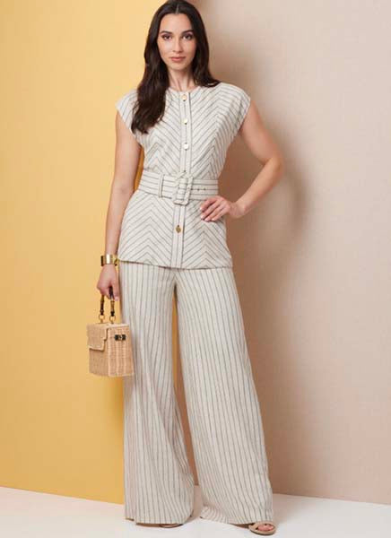 Patron haut ajusté et pantalon, Butterick 7028