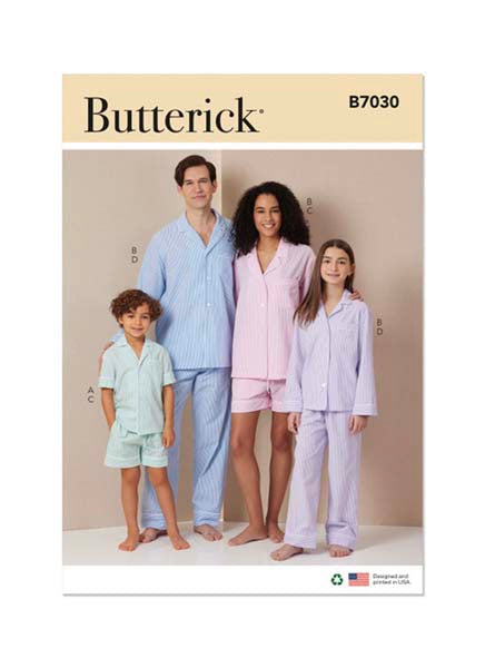 Patrons de couture pyjama Butterick 7030