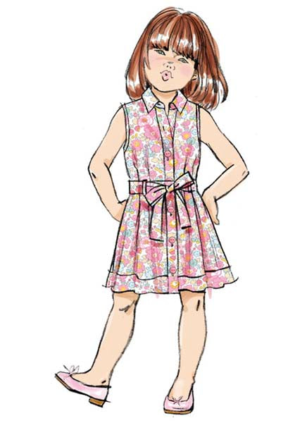 Patron robes fillettes Butterick 7033