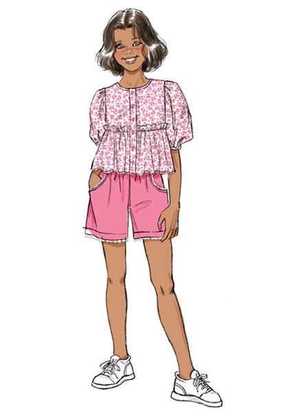 Patron haut, short et pantalon, Butterick 7034