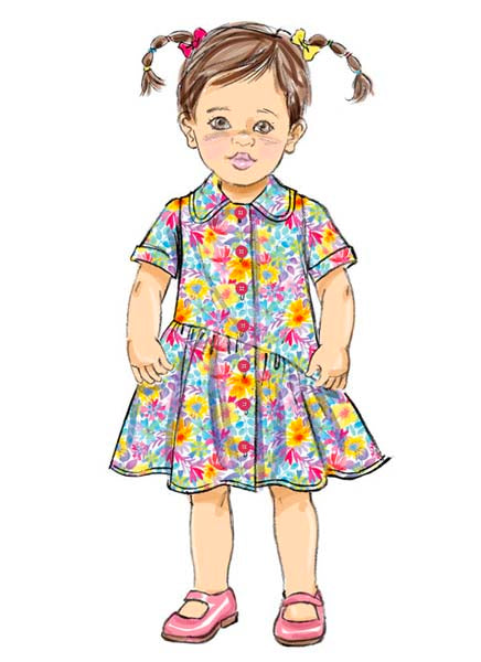 Patron robes fillettes Butterick 7049