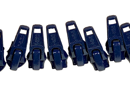 Curseur pour fermeture éclair YKK, marine, maille spirale 6mm