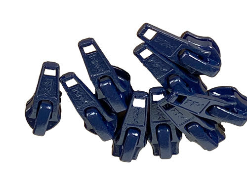 Curseur pour fermeture éclair YKK, marine, maille spirale 6mm