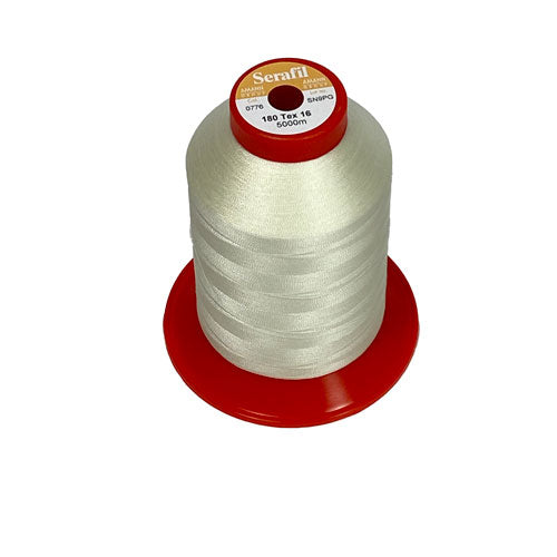 Cône de Fil Serafil N°120, 180/2, écru, 5000m 100% polyester, Col 776