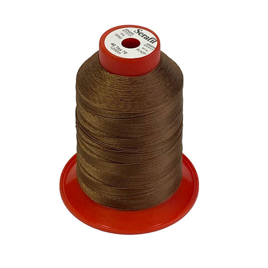 Fil Serafil 40, Fil à coudre 1200m, Fil polyester pour chaussures, marron col 262