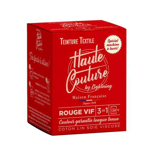 Haute Couture, Teinture textile, rouge vif, fabriquée en France