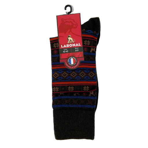 Chaussettes motifs incas laine, Chaussettes homme