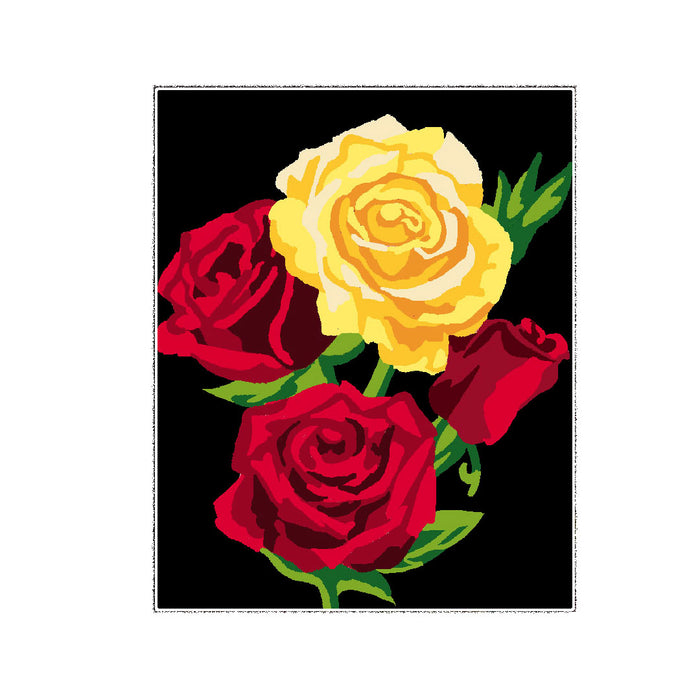 Kit canevas blanc à broder Les Roses 20x25, Mercerie - Jaspe Couture
