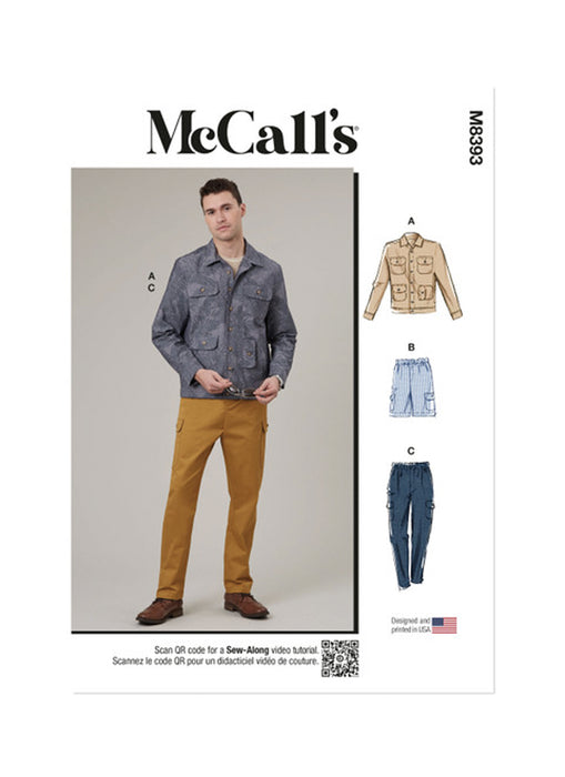Patron de veste, short et pantalon pour homme McCall's 8393