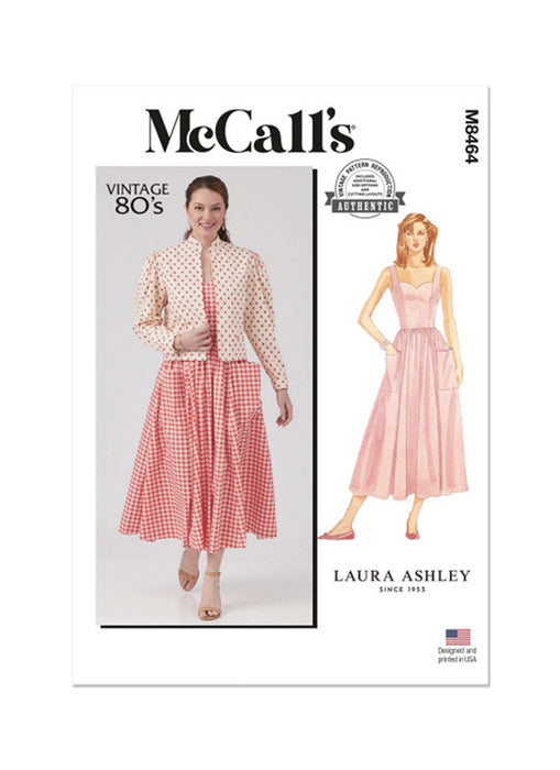 Patron couture robe et veste vintage année 80 McCall's 8464