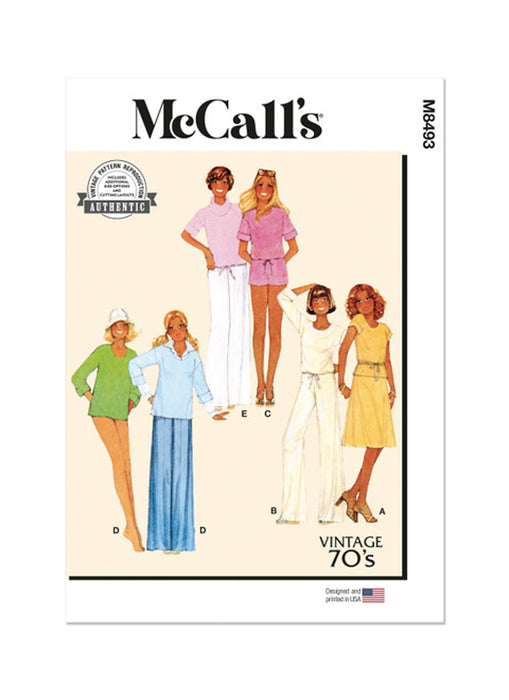 Patron hauts, jupe, pantalon et short vintage, McCall's 8493