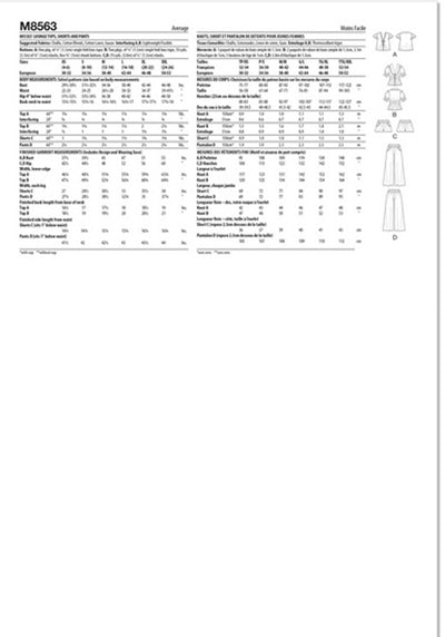 Patron Hauts, short et pantalon McCall's 8563