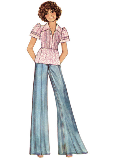 Patron couture robe, haut et pantalon vintage année 70 McCall's 8569