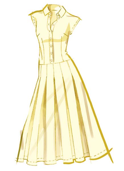 Patron couture robe taille basse McCall's 8576