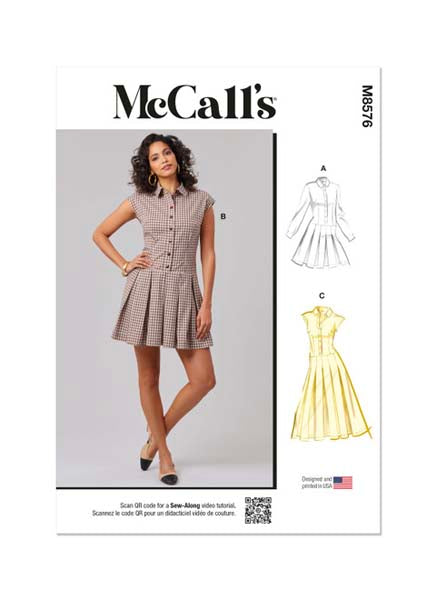 Patron couture robe taille basse McCall's 8576