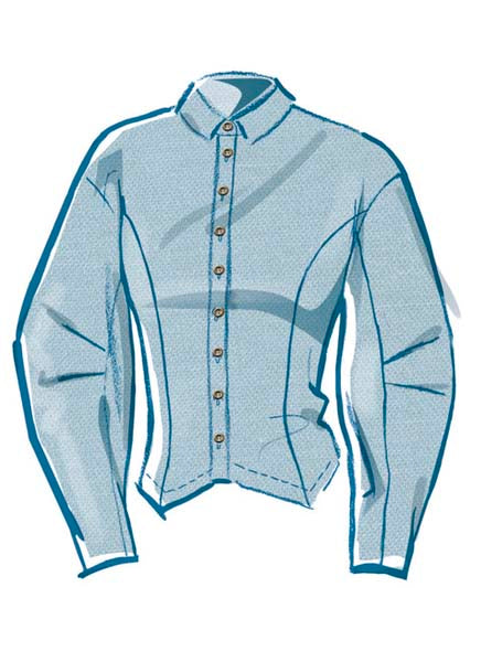 Patron chemise ajustée femme, manches tonneau, McCall's 8580