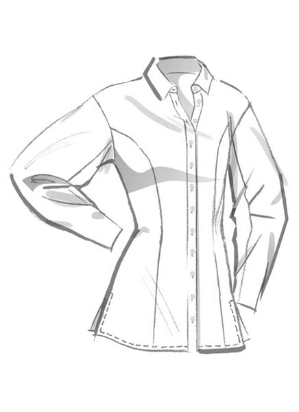Patron chemise ajustée femme, manches tonneau, McCall's 8580