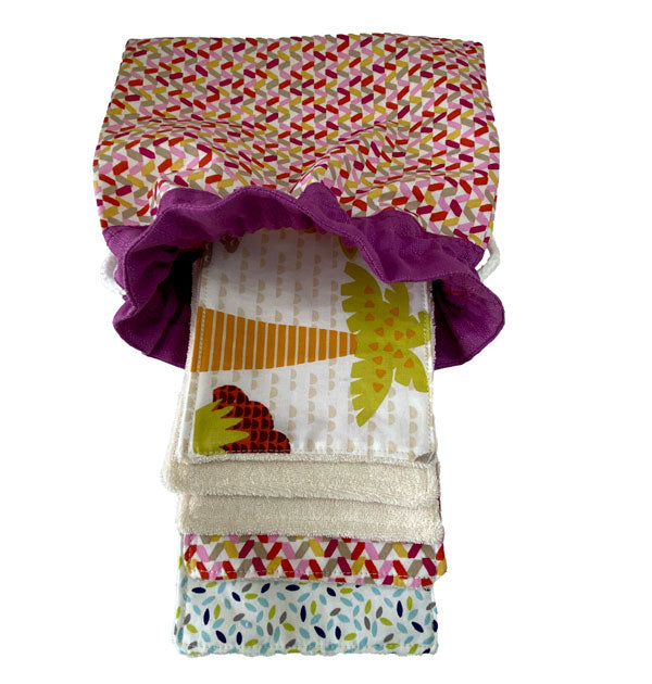 Sac pochon pour lingettes démaquillantes 