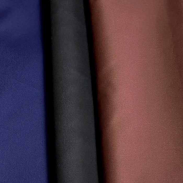 Tissu gabardine uni coloris noir, 50cm