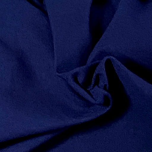 Tissu coton épais uni demi natté navy, création française, 50cm