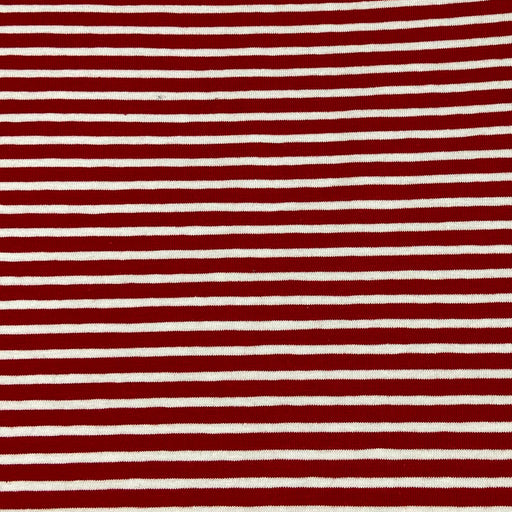 Tissu jersey rayures marin rouge/blanc, tissu Domotex, 50cm