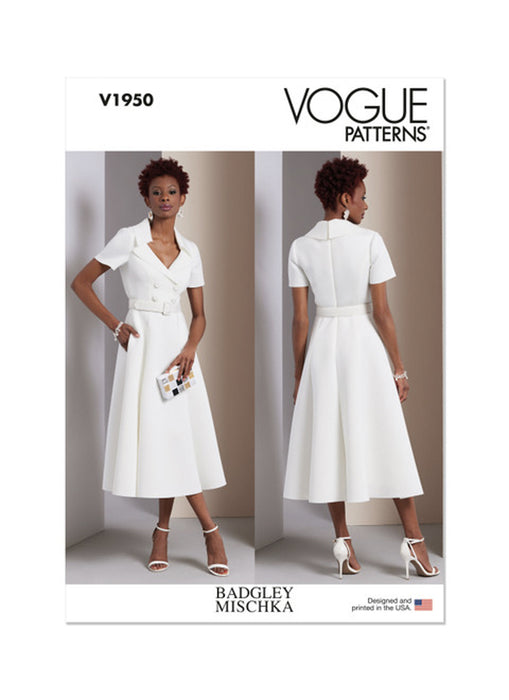 Patron robe doublée, Vogue 1950