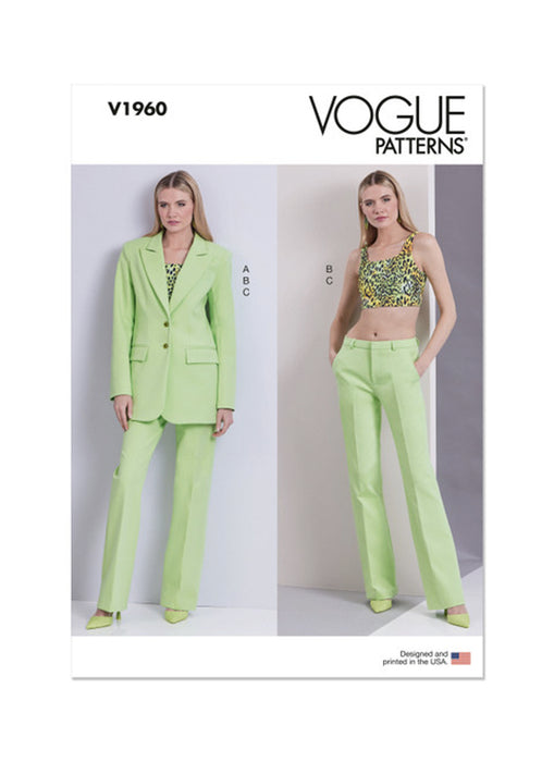 Patron de veste, haut et pantalon Vogue 1960