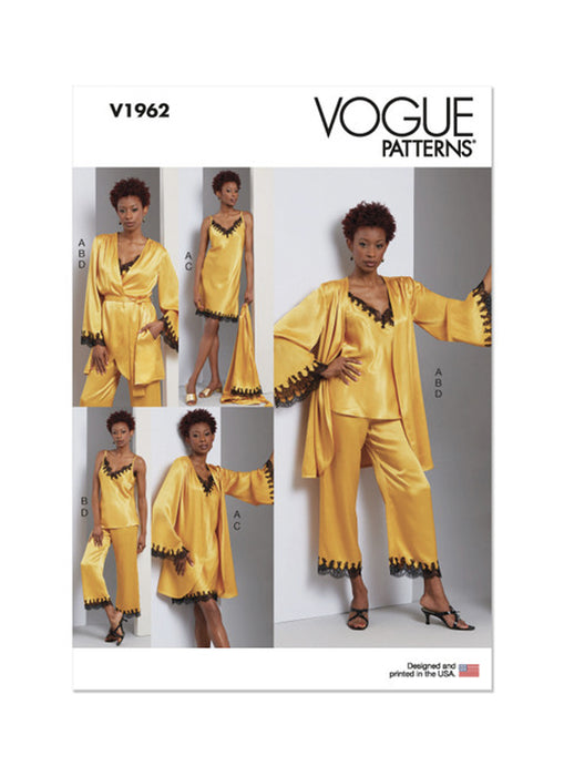 Patron couture femme, patron robe de chambre et pantalon Vogue 1962