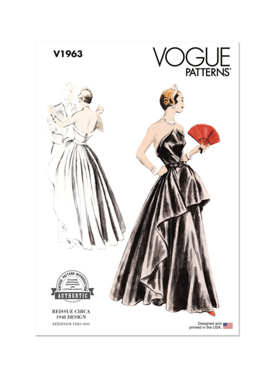 Patron de robe jupe Vogue 1963 Mercerie en ligne Jaspe Couture