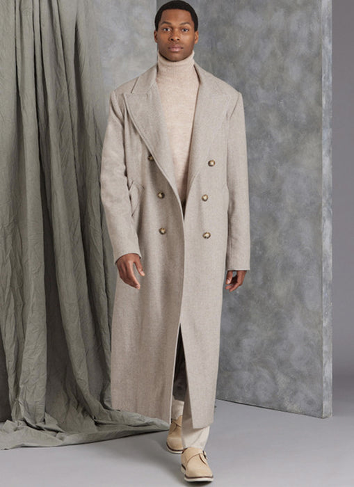 Patron couture homme, patron manteau homme Vogue 1976