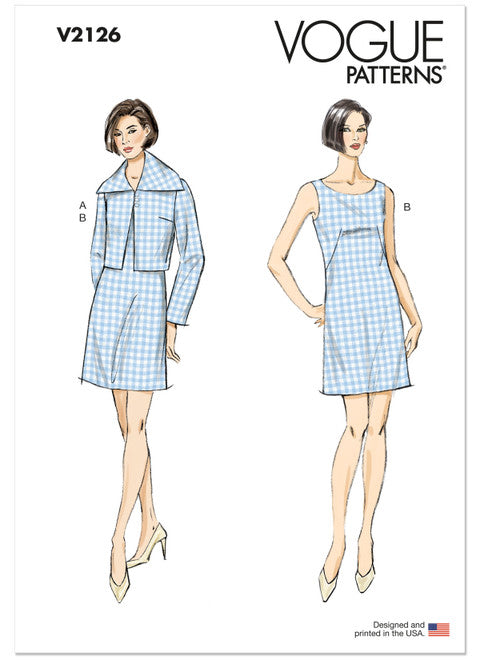 Patron de robe et veste doublées, Vogue 2126