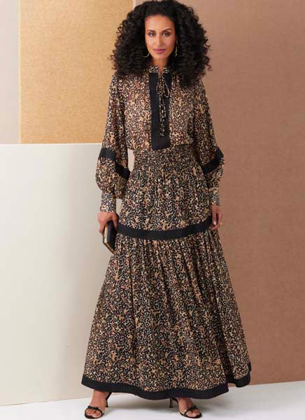 Patron couture femme, patron de haut et robe Vogue 2027